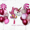 Набор из надувных шаров для украшения праздника «Карамельный единорог»