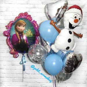 Набор шаров с героями мультфильмов для девочки «Холодное сердце»