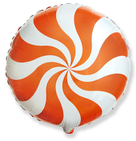 Шарик-круг, «Леденец» оранжевый, 46 см