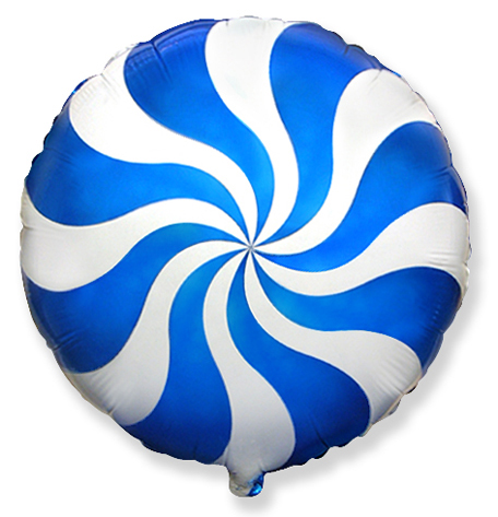 Шарик-круг, «Леденец» синий, 46 см