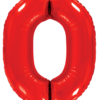 Воздушный шар для украшения праздника «Цифра 0», красный 102 см