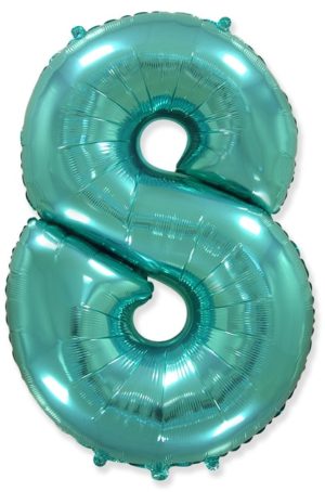 Фольгированный шар для украшения праздника «Цифра 8», тиффани 102 см