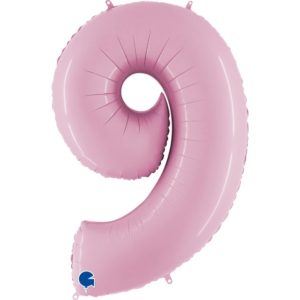 Воздушный шарик для украшения праздника «Цифра 9», розовый 102 см