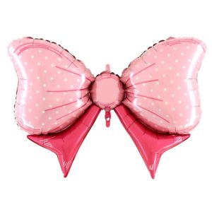 Фольгированный шар “Бант розовый” 108см