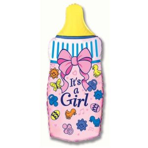 Фольгированный шар “Бутылочка для девочки” 79см