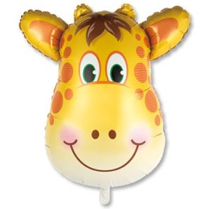 Фольгированный шар “Голова Жирафа” 86см