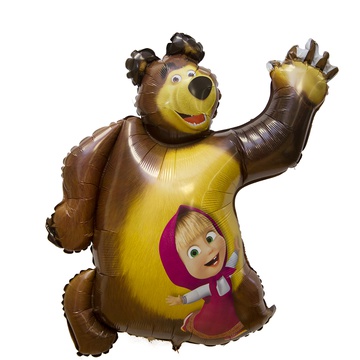 Фольгированный шар с героями мультфильмов «Маша и Медведь» 89 см