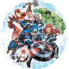 Круглый фольгированный шар с героями комиксов «Мстители» 46 см
