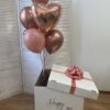 Коробка-сюрприз с шарами «Розовый хром»