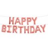 Надпись из букв на день рождения «Happy Birthday», розовое золото