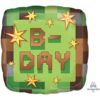 Фольгированный шар на день рождения «НВ, Майнкрафт», пиксели, квадрат, 46 см