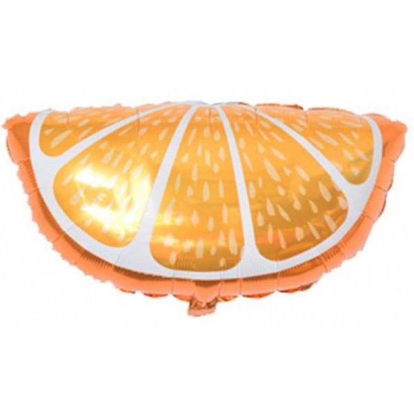 Фольгированный надувной шарик «Долька апельсина» 66 см