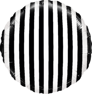 Фольгированный шар-круг на праздник «Полосы черные» 46 см
