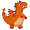 Фольгированный шар “Динозаврик” 90см