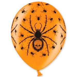 Надувной шар с рисунком «Паук», оранжевый
