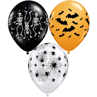 Надувные шары с рисунком «Хэллоуин ассорти»