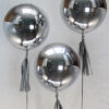 Круглый шар для украшения праздника «Сфера», серебро 48 см