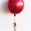 Круглый шарик для украшения праздника «Сфера», красный 48 см