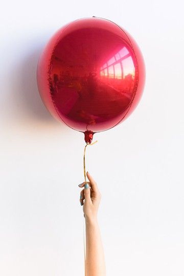 Круглый шарик для украшения праздника «Сфера», красный 48 см