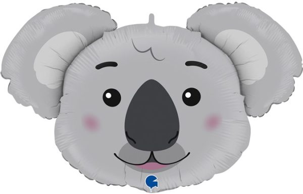 Фольгированный гелиевый шар «Голова коалы» 97 см