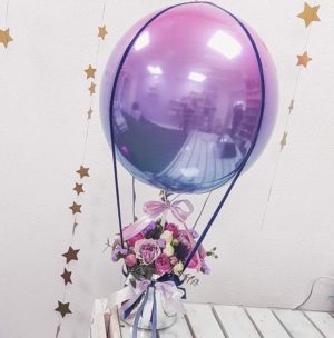 Большой шар с цветами на праздник «Особый шик 2»