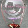 Большой шар с цветами и клубникой на день рождения «Валентинка»