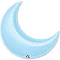 Фольгированный шар для оформления праздника «Месяц», голубой