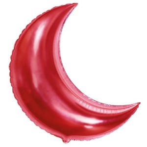 Фольгированный шарик для оформления праздника «Месяц», красный