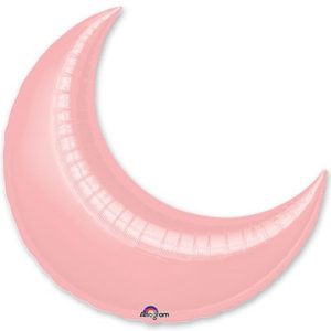 Фольгированный шар для оформления праздника «Месяц», розовый