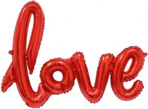 Фольгированный шар «Love», красный