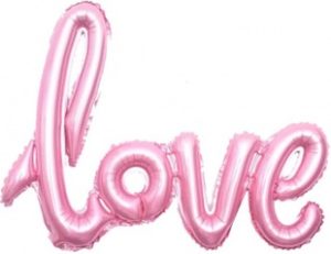 Шар “LOVE”, Розовая