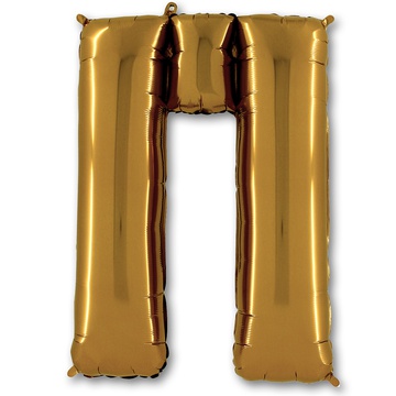 Фольгированный шар для украшения праздника «Буква П», золото 102 см