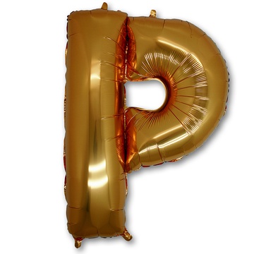 Фольгированный шар для украшения праздника «Буква Р, Ь, Ф», золото 102 см