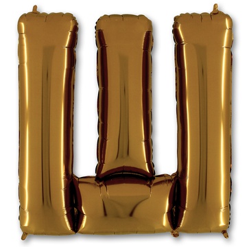 Фольгированный шарик для украшения праздника «Буква Ш», золото 102 см