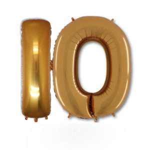 Гелевый шар для оформления праздника «Буква Ю», золотой 102 см