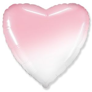 Шар “Сердце”, Градиент розовый 46см