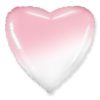 Шар “Сердце”, Градиент розовый 81см