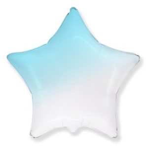 Фольгированный шар на праздник «Звезда», маленькая голубой градиент 46 см