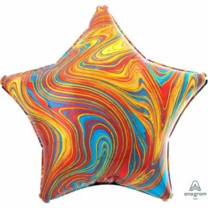 Надувной шарик на праздник «Звезда», мрамор ассорти 46 см