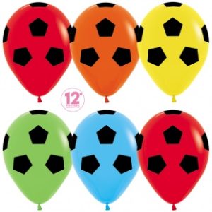 Надувный шарик с рисунком «Футбольный мяч», ассорти разноцветные