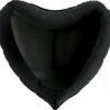 Фольгированный шар в виде сердца, черный 91 см