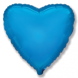 Фольгированный шар в виде сердца, синий 81 см