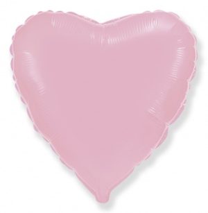 Фольгированное сердце, нежно-розовое 81 см