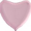 Фольгированный шар в виде сердца, нежно-розовый 91 см