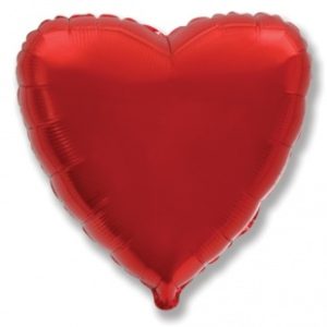 Фольгированный шар в виде сердца, красный 81 см