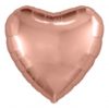 Фольгированный шар в виде сердца, розовое золото 81 см