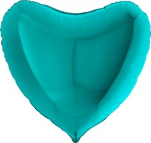 Фольгированный шар в виде сердца, тиффани 91 см