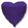 Фольгированное сердце, фиолетовый 81 см