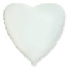 Фольгированное сердце, белый 81 см