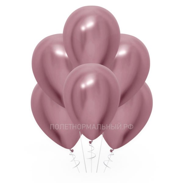 Воздушный шар “Хром Розовый” 35см